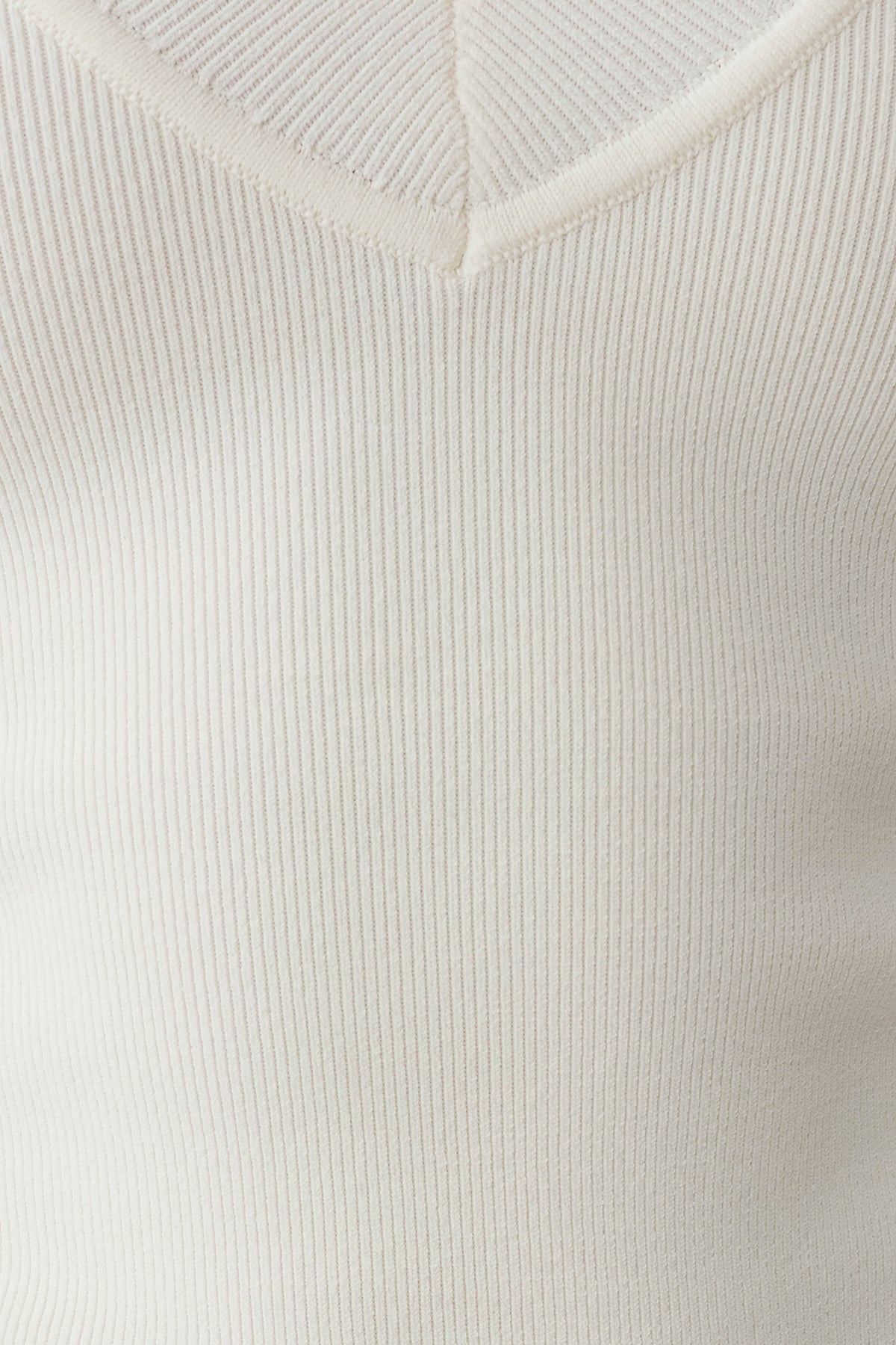 Claudina V-Neck Knit Tank - Ivory