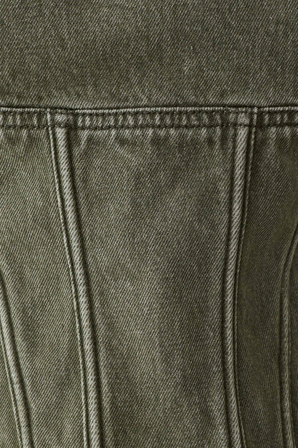 Stephanie Corset Denim Top - Washed Khaki