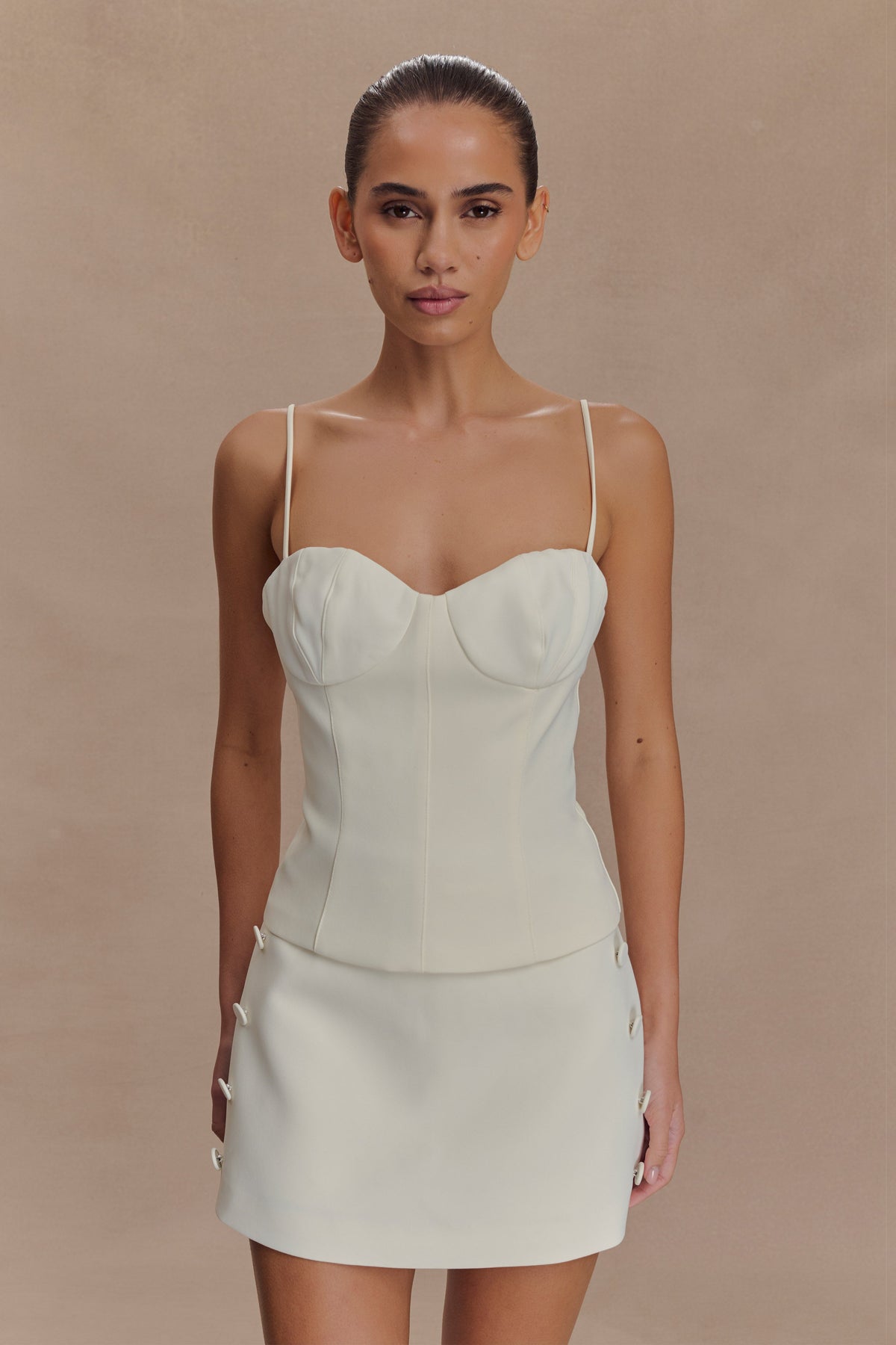 Jaime Suiting Mini Skort - Ivory