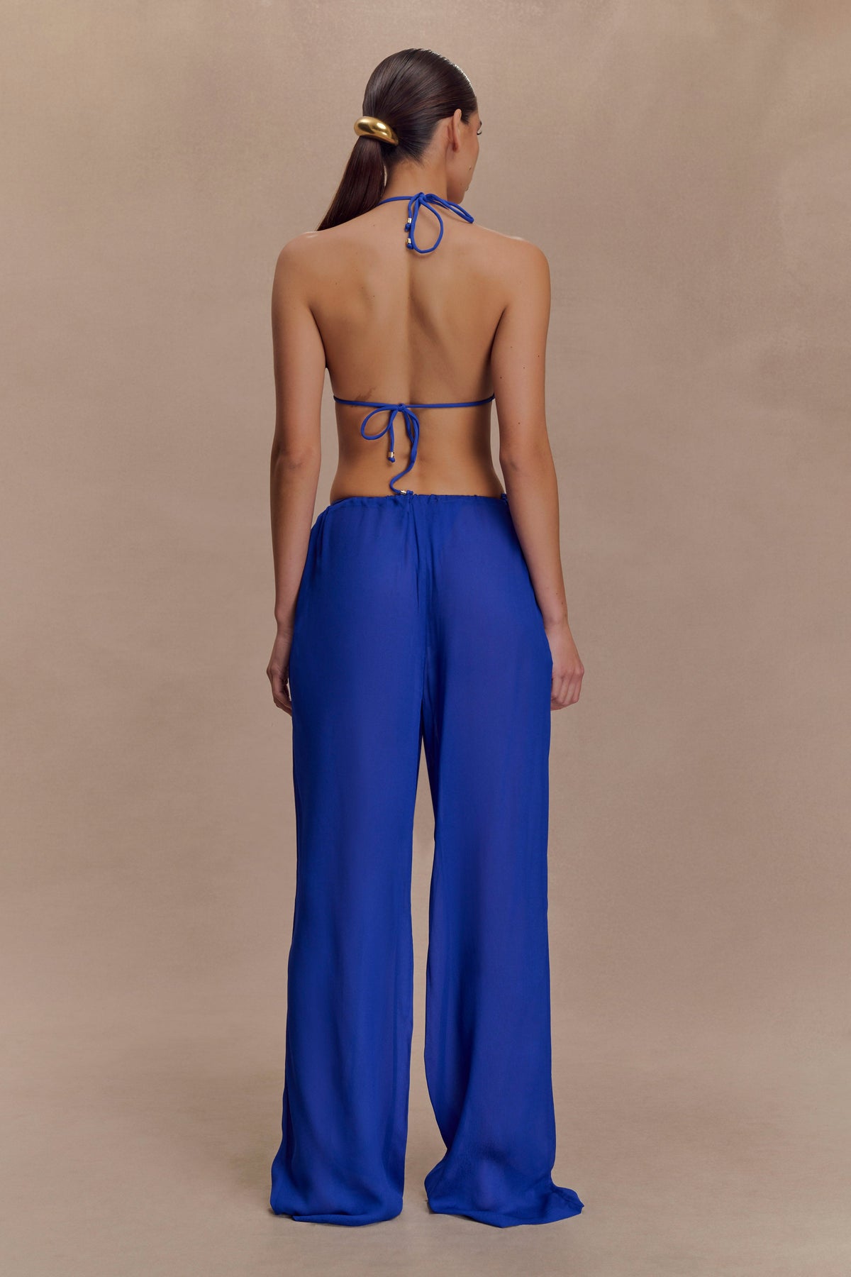 Tonya Sheer Straight Leg Pant - Cobalt Blue