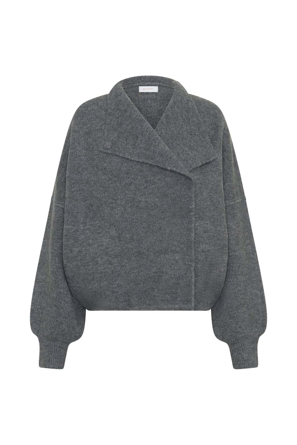 Brittany Blouson Knit Cardigan - Charcoal
